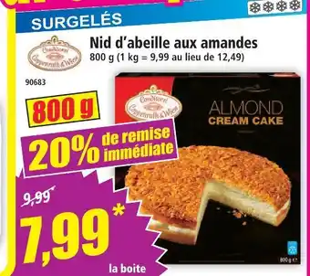 Nid d'abeille aux amandes
