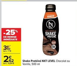 Carrefour NXT LEVEL Shake Protéiné offre