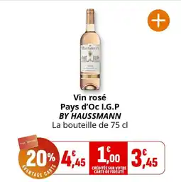 Coccimarket Vin rosé pays d'oc i.g.p by haussmann offre