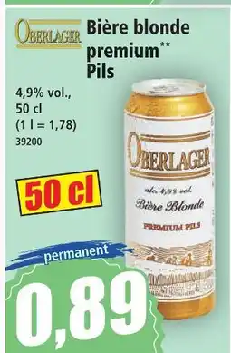 Norma Oberlager bière blonde premium pils offre
