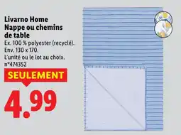 Lidl Livarno home nappe offre