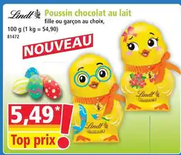 Norma Lindt poussin chocolat au lait offre
