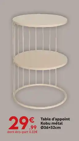 Maxi Bazar Table d'appoint kobu métal offre
