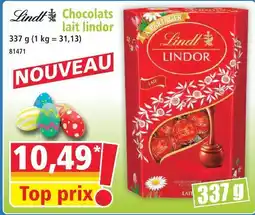 Norma Lindt chocolats lait lindor offre