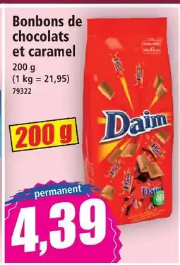 Norma Daim bonbons de chocolats et caramel offre