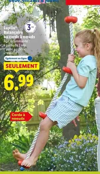 Lupilu balançoire ou corde à nœuds