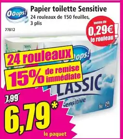 Norma Papier toilette sensitive offre