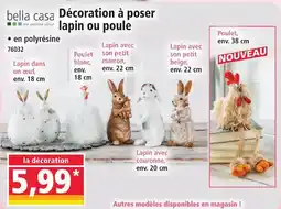 Norma Bella casa décoration à poser lapin ou poule offre