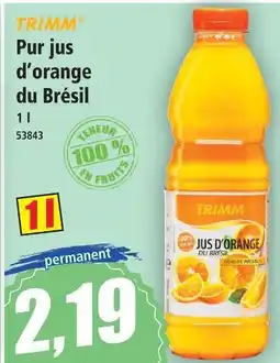 Norma Trimm pur jus d'orange du brésil offre