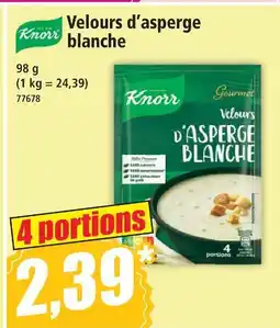 Norma Knorr velours d'asperge blanche offre