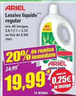 Norma Ariel lessive liquide regular offre