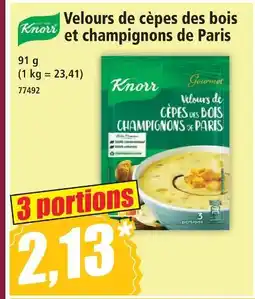 Norma Knorr velours de cèpes des bois et champignons de paris offre