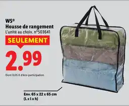 Lidl W5 housse de rangement offre
