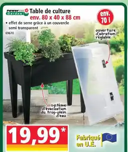Norma Powertec garden table de culture offre