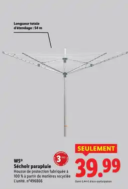 Lidl W5 séchoir parapluie offre