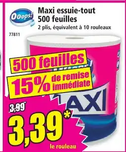 Norma Ooops! maxi essuie-tout 500 feuilles offre