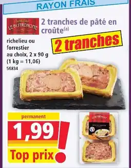 Norma 2 tranches de pâté en croûte offre