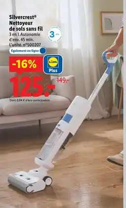 Lidl Silvercrest nettoyeur de sols sans fil offre