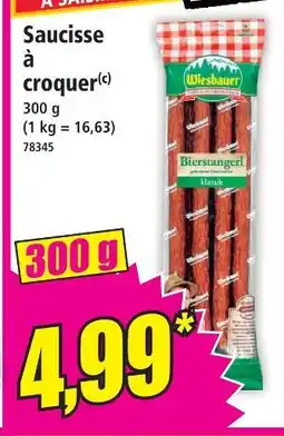 Norma Wiesbauer saucisse à croquer offre