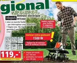 Norma Scheppach bineuse électrique mte460 offre