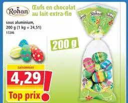 Norma Rohan œufs en chocolat au lait extra-fin offre