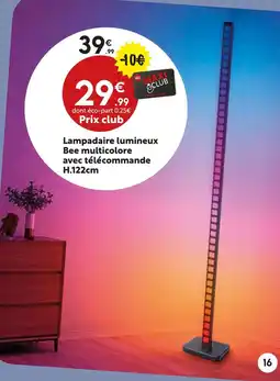 Maxi Bazar Lampadaire lumineux multicolore avec télécommande offre