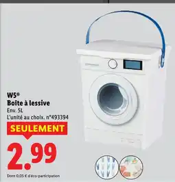 Lidl W5 boîte à lessive offre