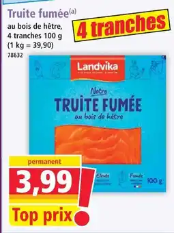 Norma Landvika truite fumée offre