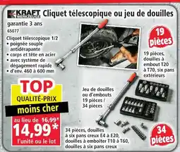Norma Kraft cliquet télescopique ou jeu de douilles offre