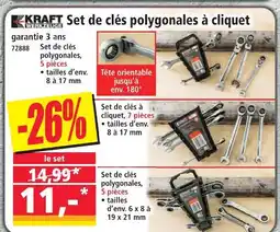 Norma Kraft set de clés polygonales à cliquet offre