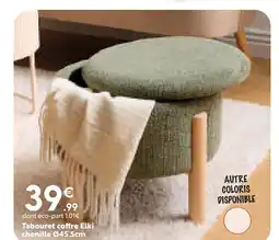 Maxi Bazar Tabouret coffre elki chenille ø45.5cm offre