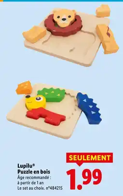 Lidl Lupilu puzzle en bois lion offre
