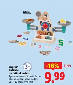 Lidl Lupilu balance en bois offre