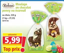 Norma Moulage en chocolat poney ou écureuil offre