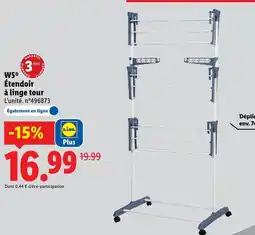 Lidl W5 étendoir à linge tour offre