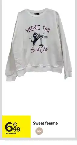 Carrefour TEX Sweat femme offre
