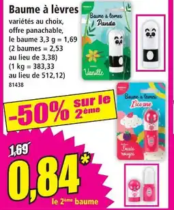 Norma Fresch baume à lèvres offre