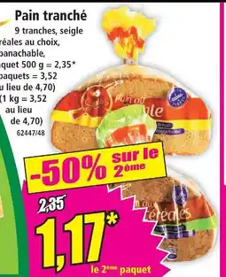 Norma Pain tranché offre