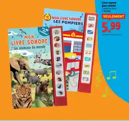 Lidl Livre sonore pour enfant offre