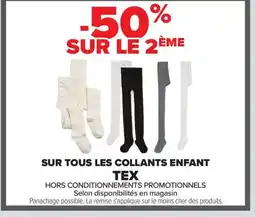 Carrefour TEX Sur tous les collants enfant offre