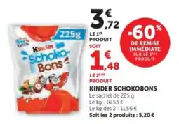 Super U Kinder schokobons offre