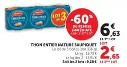 Super U Thon entier nature saupiquet offre