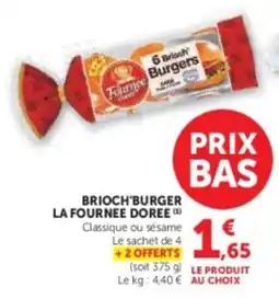 Super U Brioch'burger la fournee doree offre
