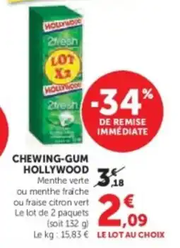 Super U Chewing-gum hollywood offre