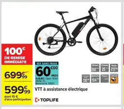 Carrefour TOPLIFE VTT à assistance électrique offre