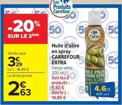 Carrefour Market Carrefour - huile d'olive en spray extra offre