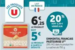 Super U Emmental francais pasteurise u offre