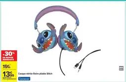 Carrefour LEXIBOOK Casque stéréo filaire pliable Stitch offre