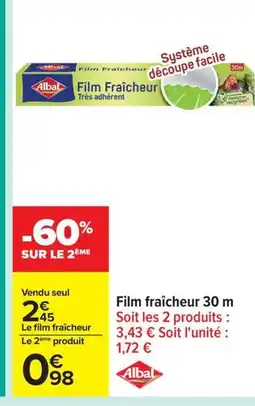 Carrefour ALBAL Film fraîcheur 30 m offre