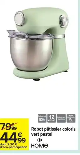 Carrefour Robot pâtissier coloris vert pastel offre